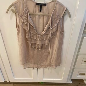 BCBG linen sleeveless top